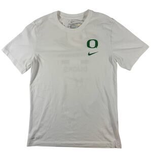 The Nike Tee Oregon Ducks T-Shirt Men's Small White with Ducks Logos